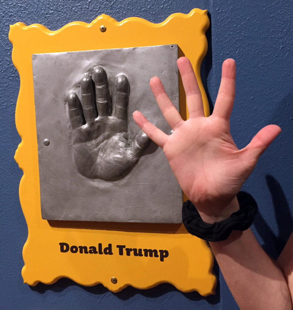 Small hand cast of Donald Trump